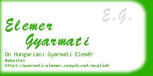 elemer gyarmati business card